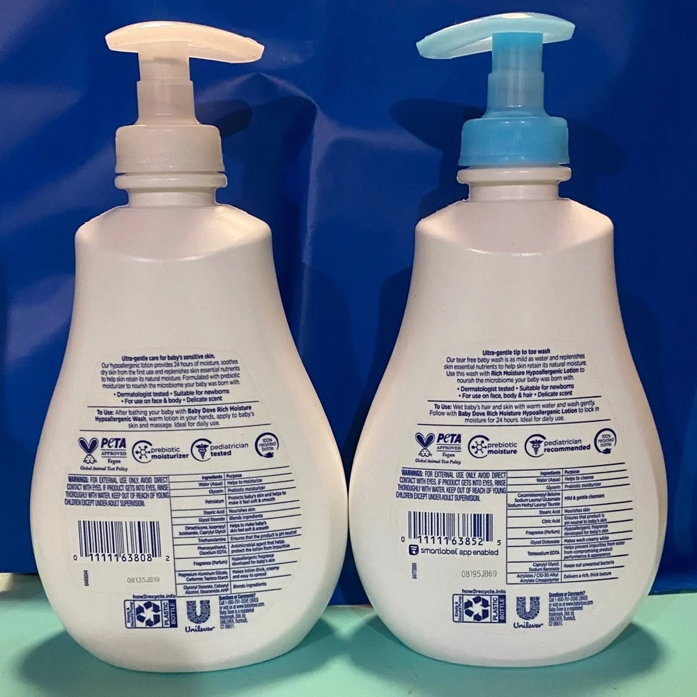 Baby Dove Sensitive Skin Care Wash & Lotion Pump Bundle